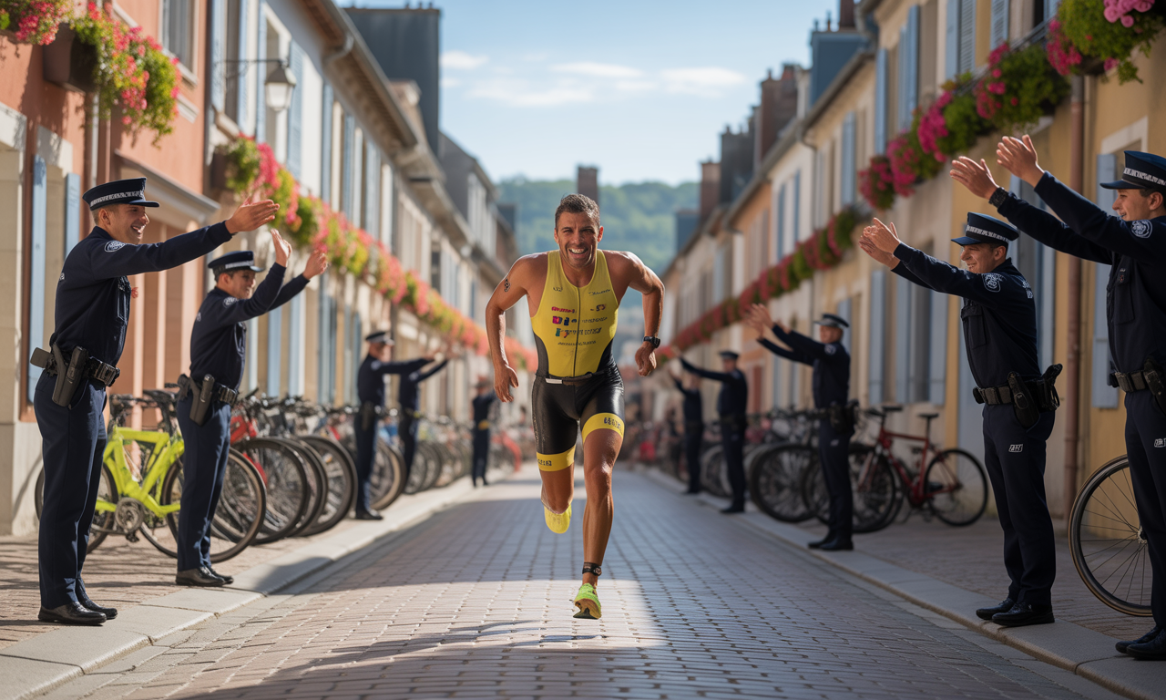découvrez l'interpellation d'un triathlète d'exception au parcours unique par la police de saint-germain-en-laye, une rencontre étonnante entre sport et sécurité.