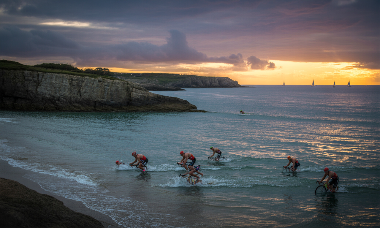 participez au triathlon xxl en bretagne, une épreuve de 24 heures non-stop combinant natation, cyclisme et course à pied, réservée aux athlètes d'endurance et aux champions passionnés.